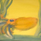 Grade 04 - Zoology - Cuttlefish Watercolor Painting 1