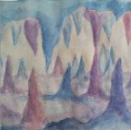 Grade 06 - Mineralogy - Watercolor Painting of Cave 2